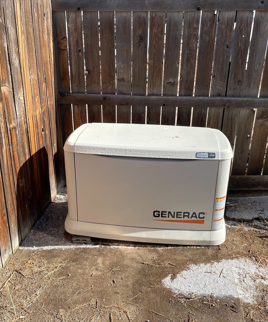 Generac backup generator installation by authorized dealer Blackout Electric in Peyton, Colorado